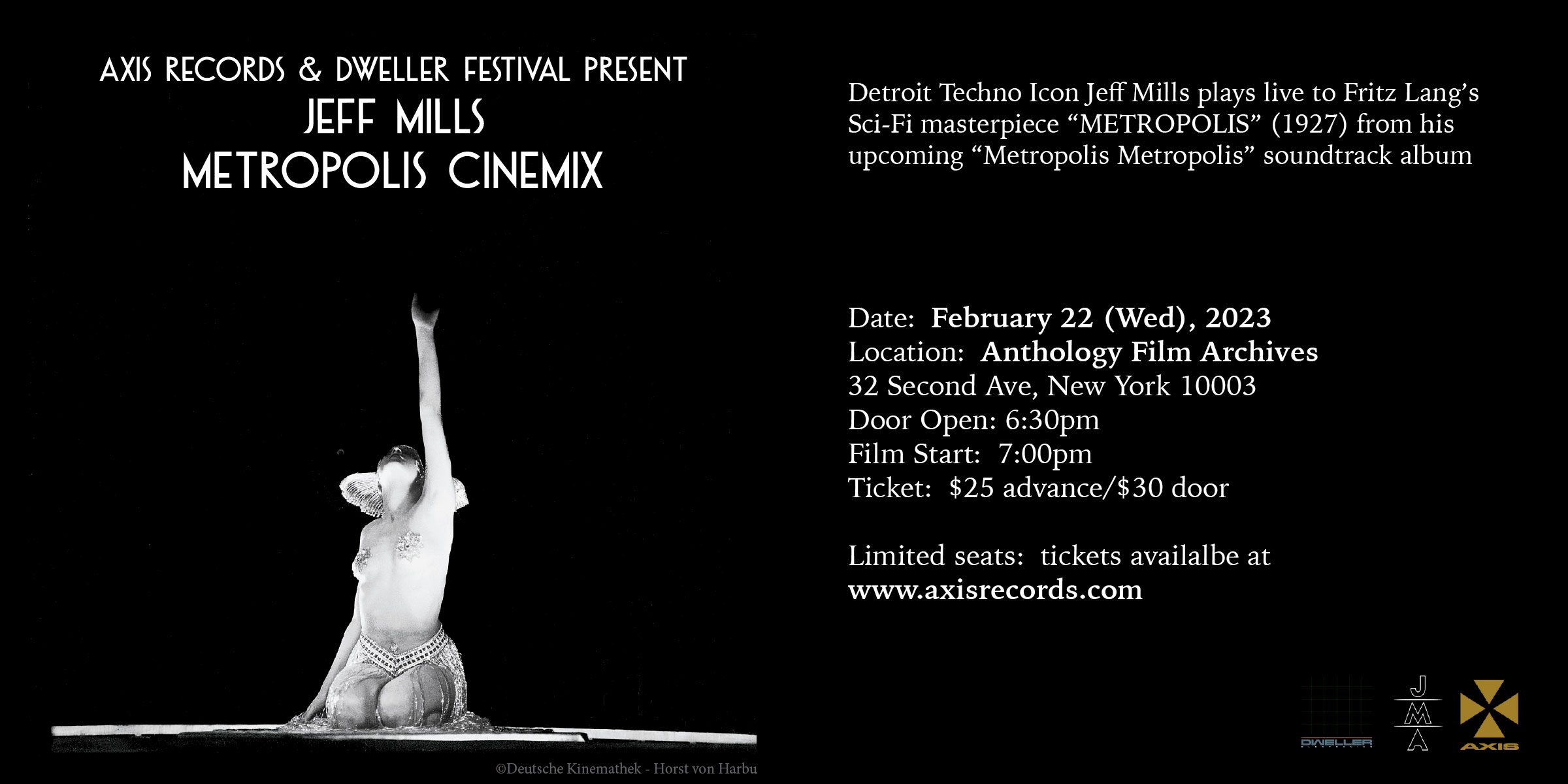 Jeff Mills Metropolis Cinemix Flyer